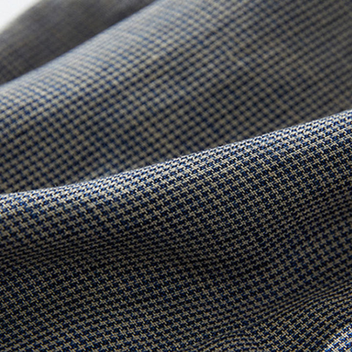 Robe midi en coton et lin à manches longues et poches style lanterne à carreaux gris foncé Buddha Stones Commute - image 6