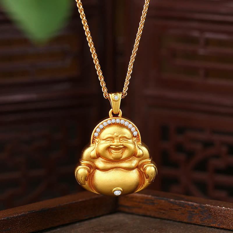 Collier pendentif Buddha Stones en cuivre avec pierres de Bouddha - Bouddha en cuivre - image 1