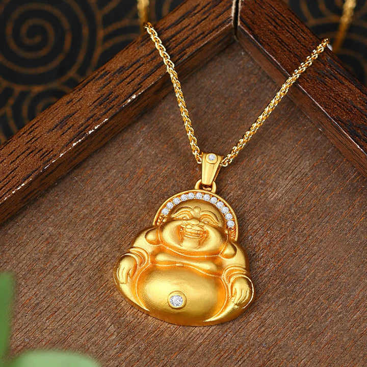 Collier pendentif Buddha Stones en cuivre avec pierres de Bouddha - image 2