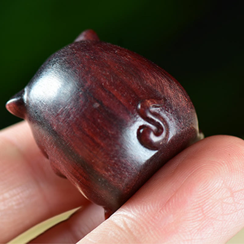 Buddha Stones de santal vert Petite feuille Bois de santal rouge Mignon cochon Animaux Décoration positive - image 12