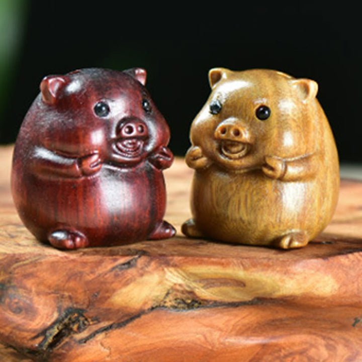 Buddha Stones de santal vert Petite feuille Bois de santal rouge Mignon cochon Animaux Décoration positive - image 19
