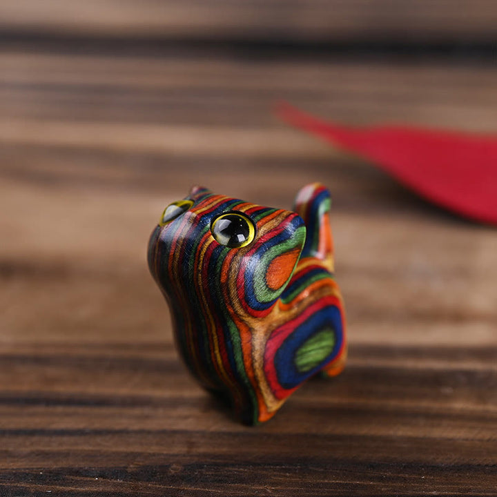 Buddha Stones Arc-en-ciel Eucalyptus Chat mignon Animaux Décoration calme - image 5