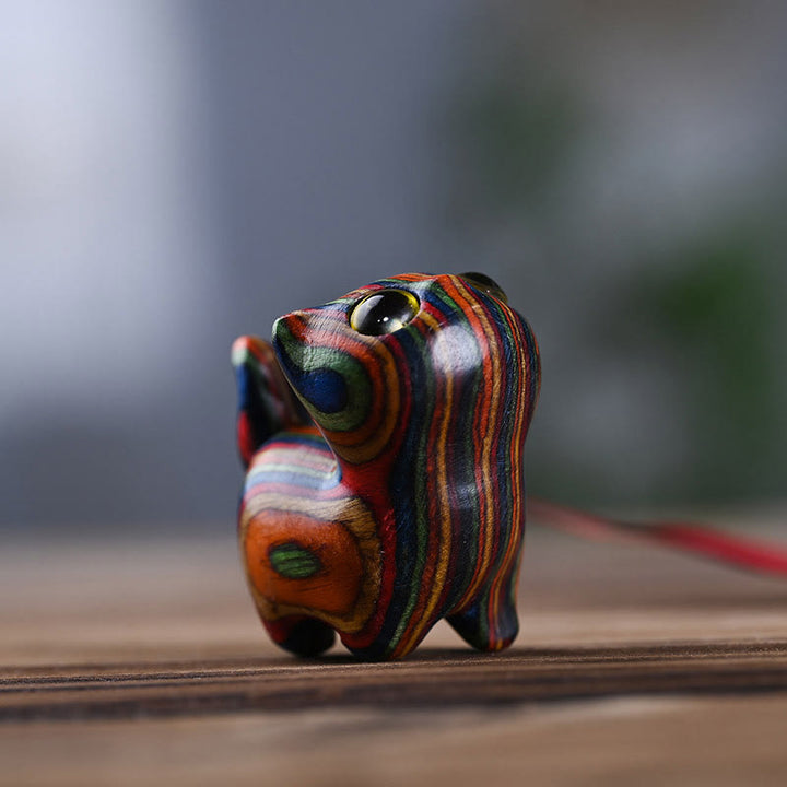 Buddha Stones Arc-en-ciel Eucalyptus Chat mignon Animaux Décoration calme - image 6