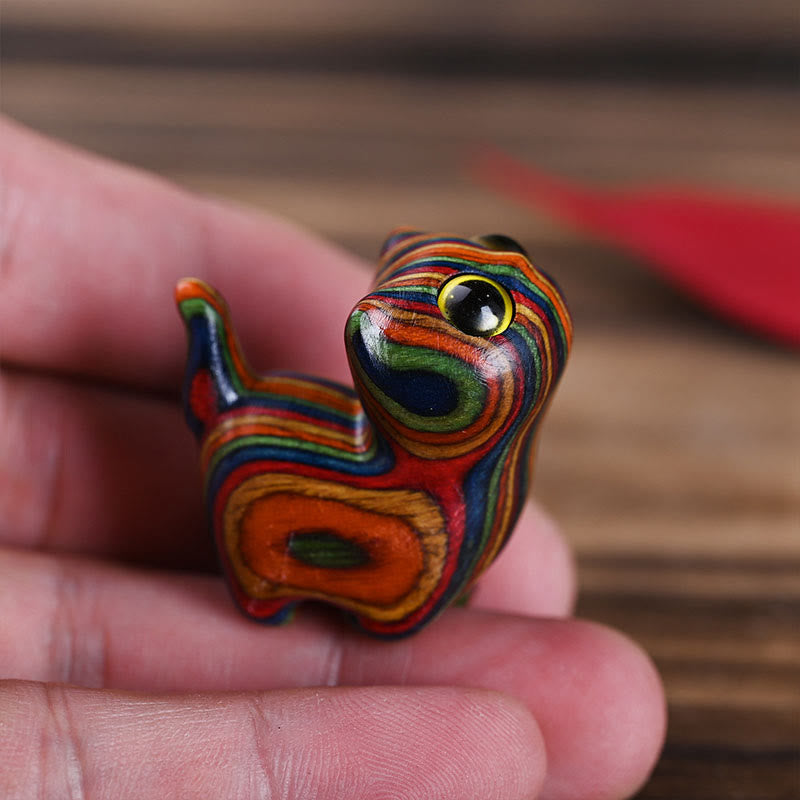 Buddha Stones Arc-en-ciel Eucalyptus Chat mignon Animaux Décoration calme - image 7