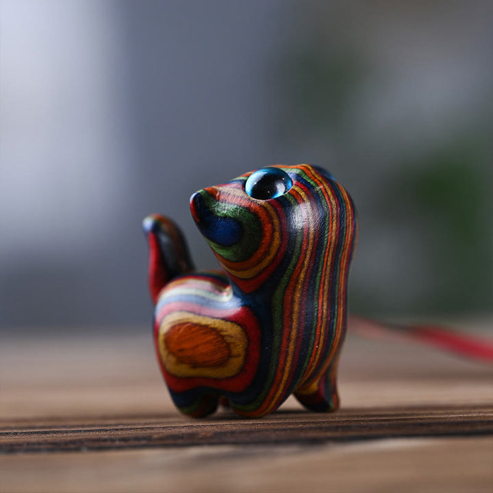 Buddha Stones Arc-en-ciel Eucalyptus Chat mignon Animaux Décoration calme - image 1