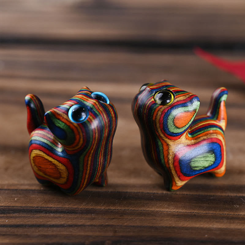 Buddha Stones Arc-en-ciel Eucalyptus Chat mignon Animaux Décoration calme - image 8