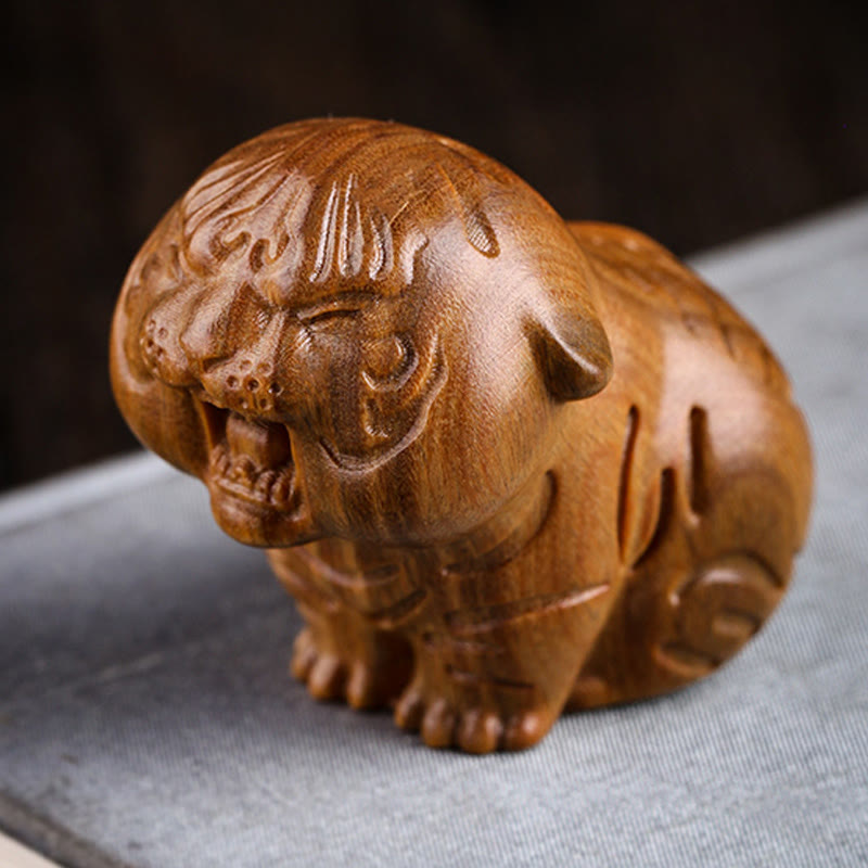 Buddha Stones de santal vert Tigre mignon Animaux Décoration positive - image 7