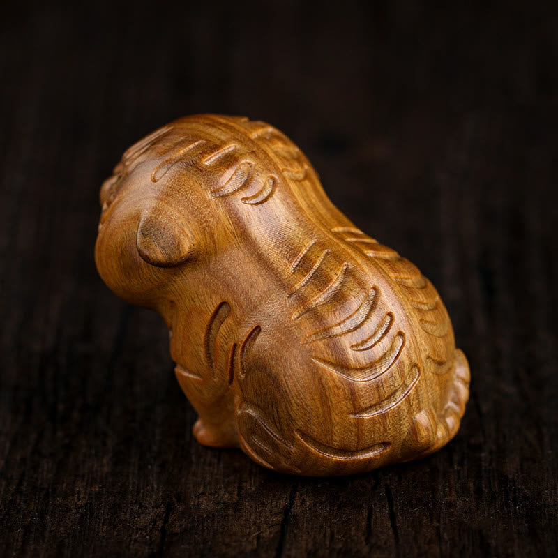 Buddha Stones de santal vert Tigre mignon Animaux Décoration positive - image 2