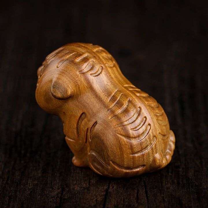 Buddha Stones de santal vert Tigre mignon Animaux Décoration positive - image 2