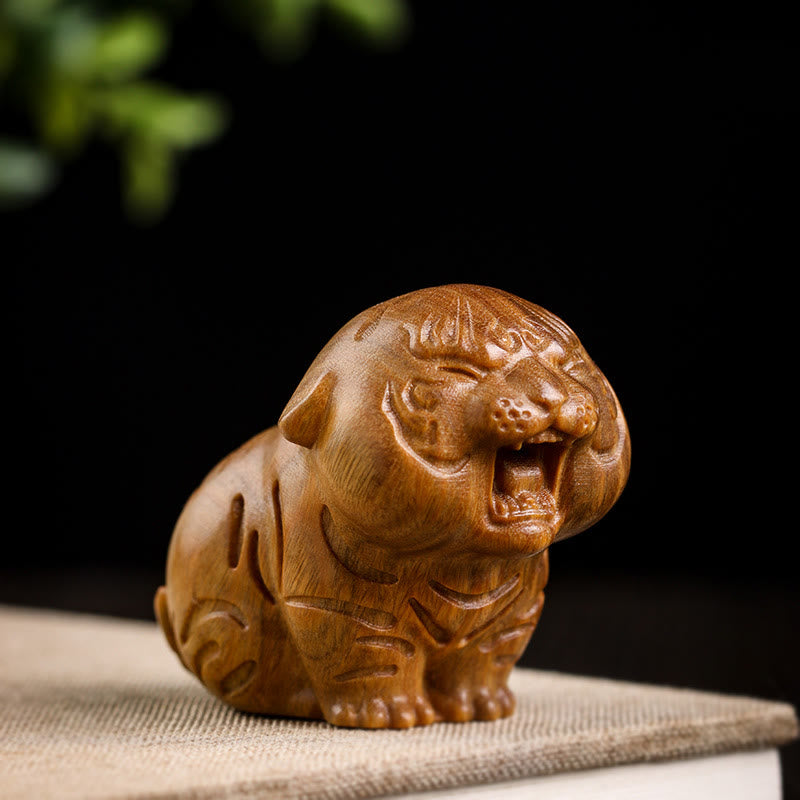 Buddha Stones de santal vert Tigre mignon Animaux Décoration positive - image 8