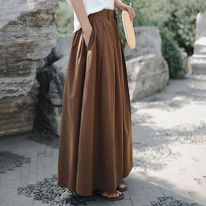 Pantalon ample décontracté en coton avec poches pour femme Motif Buddha Stones - image 16