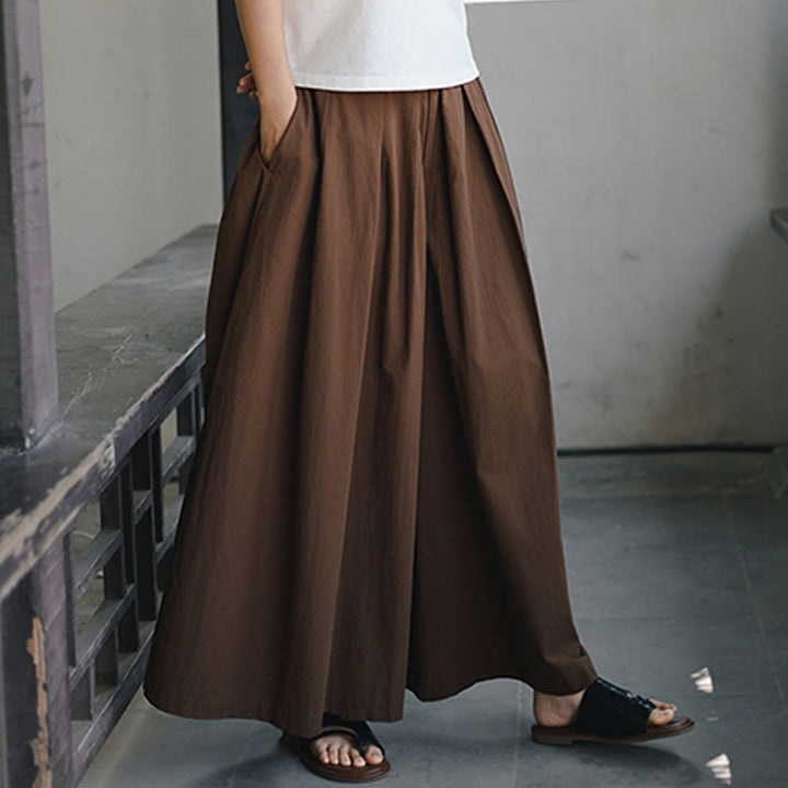 Pantalon ample décontracté en coton avec poches pour femme Motif Buddha Stones - image 23