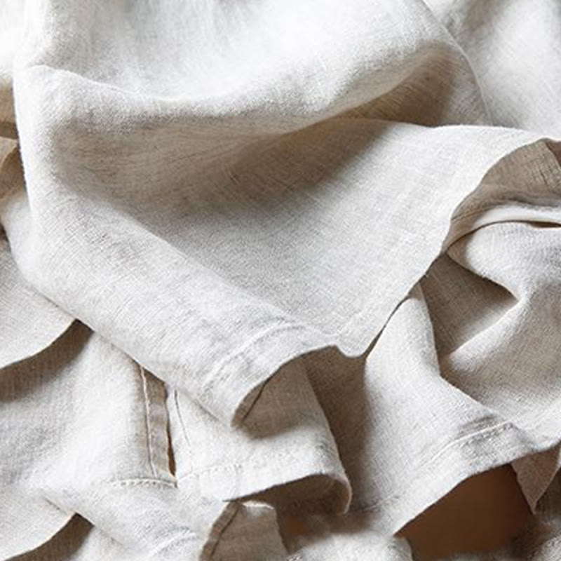 Pantalon large décontracté en coton avec ourlet fendu et poches pour femme, longueur 7-8, Buddha Stones - image 6