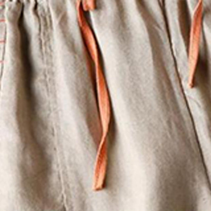 Pantalon large décontracté en coton avec ourlet fendu et poches pour femme, longueur 7-8, Buddha Stones - image 9