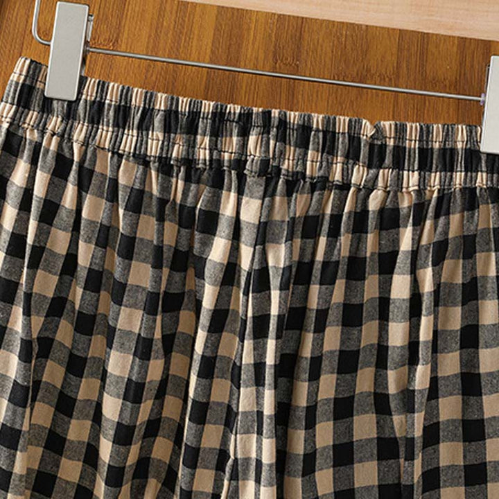 Pantalon large décontracté en coton avec poches pour femme, longueur 7-8, motif Buddha Stones - image 3