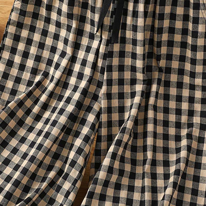 Pantalon large décontracté en coton avec poches pour femme, longueur 7-8, motif Buddha Stones - image 4