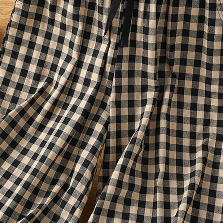 Pantalon large décontracté en coton avec poches pour femme, longueur 7-8, motif Buddha Stones - image 4