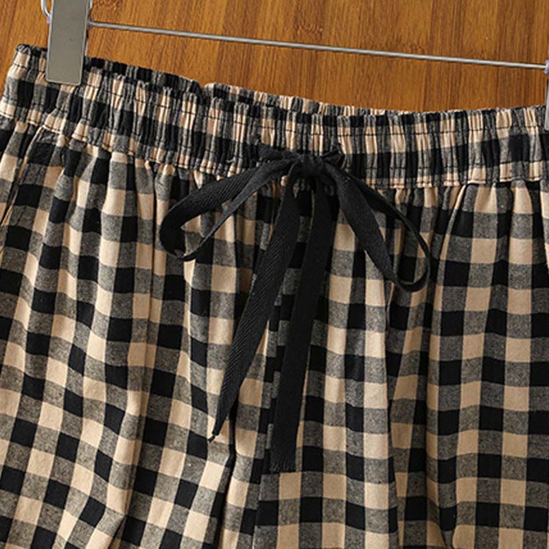 Pantalon large décontracté en coton avec poches pour femme, longueur 7-8, motif Buddha Stones - image 2