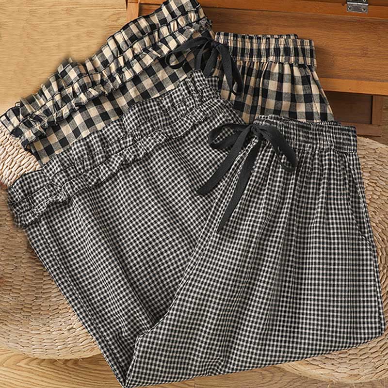 Pantalon large décontracté en coton avec poches pour femme, longueur 7-8, motif Buddha Stones - image 16