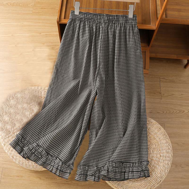 Pantalon large décontracté en coton avec poches pour femme, longueur 7-8, motif Buddha Stones - image 10