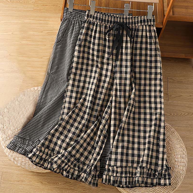 Pantalon large décontracté en coton avec poches pour femme, longueur 7-8, motif Buddha Stones - image 16