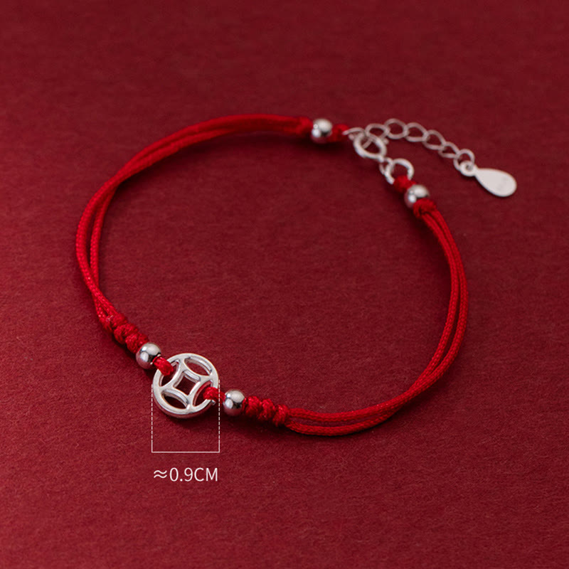Bracelet porte-bonheur en argent sterling 925 avec pièce de cuivre creuse et pierres de Buddha Stones - image 9