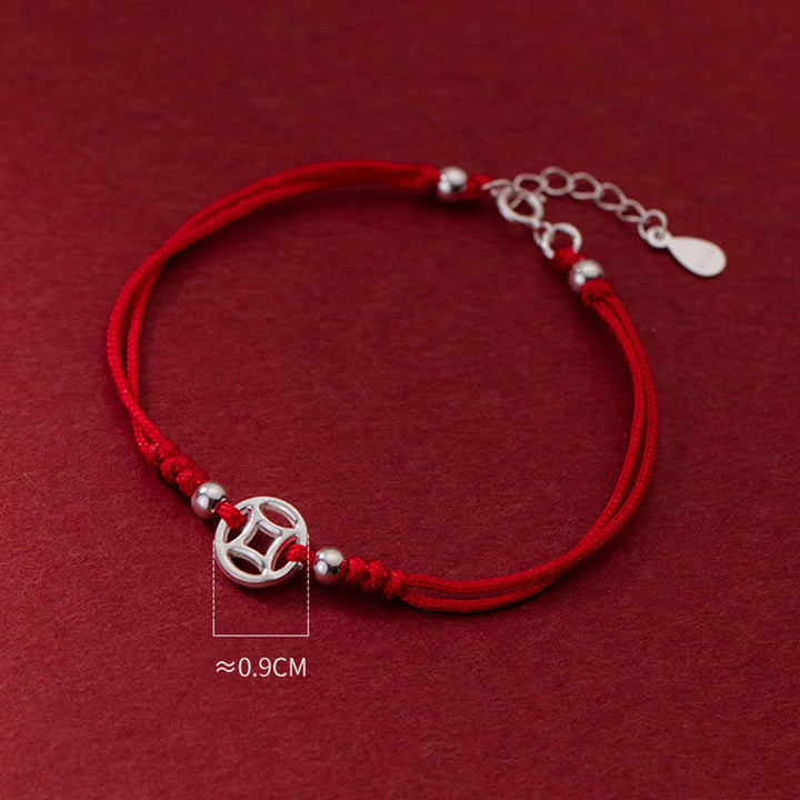 Bracelet porte-bonheur en argent sterling 925 avec pièce de cuivre creuse et pierres de Buddha Stones - image 9