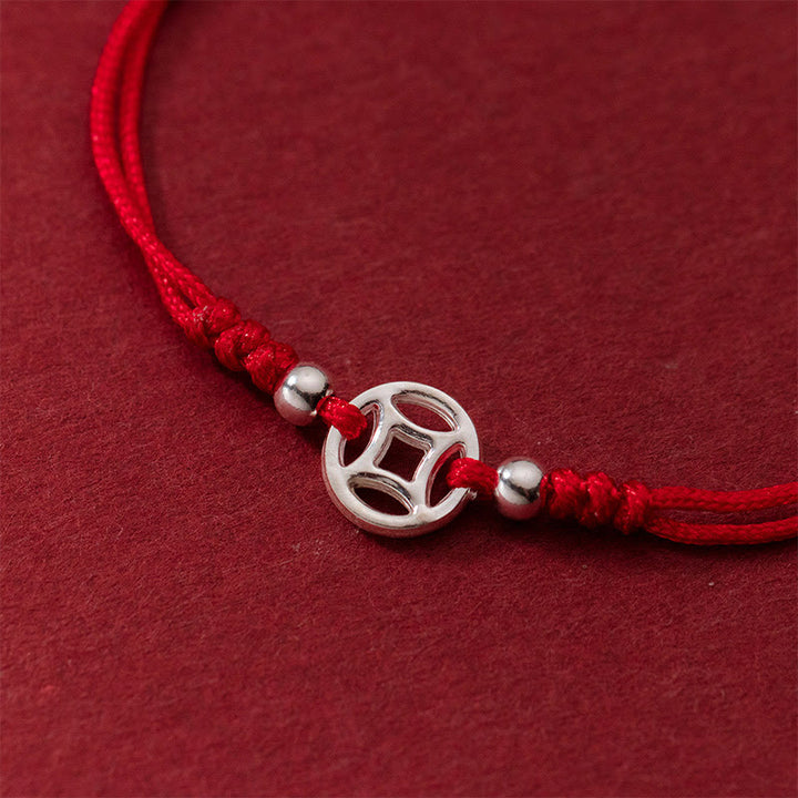 Bracelet porte-bonheur en argent sterling 925 avec pièce de cuivre creuse et pierres de Buddha Stones - image 4