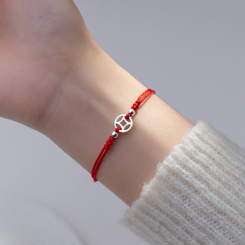 Bracelet porte-bonheur en argent sterling 925 avec pièce de cuivre creuse et pierres de Buddha Stones - image 9