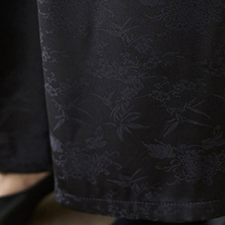 Pantalon large décontracté en coton jacquard à lacets avec poches pour femme Buddha Stones - image 19