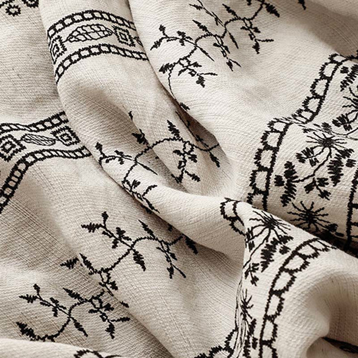 Pantalon large décontracté en coton et lin avec poches pour femme, imprimé vertical Buddha Stones - image 12