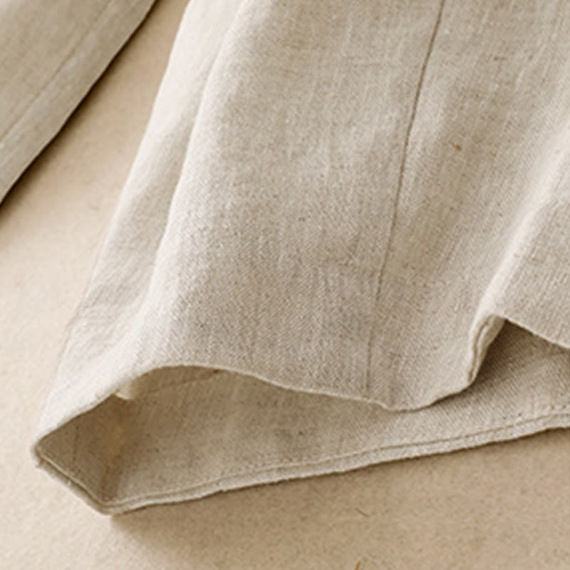 Pantalon sarouel d'été uni en coton et lin avec poches pour femme Buddha Stones - image 13