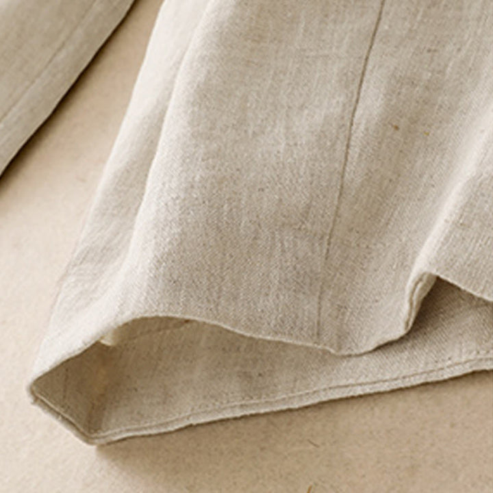 Pantalon sarouel d'été uni en coton et lin avec poches pour femme Buddha Stones - image 13