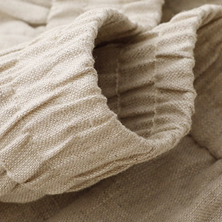 Pantalon sarouel d'été uni en coton et lin avec poches pour femme Buddha Stones - image 18