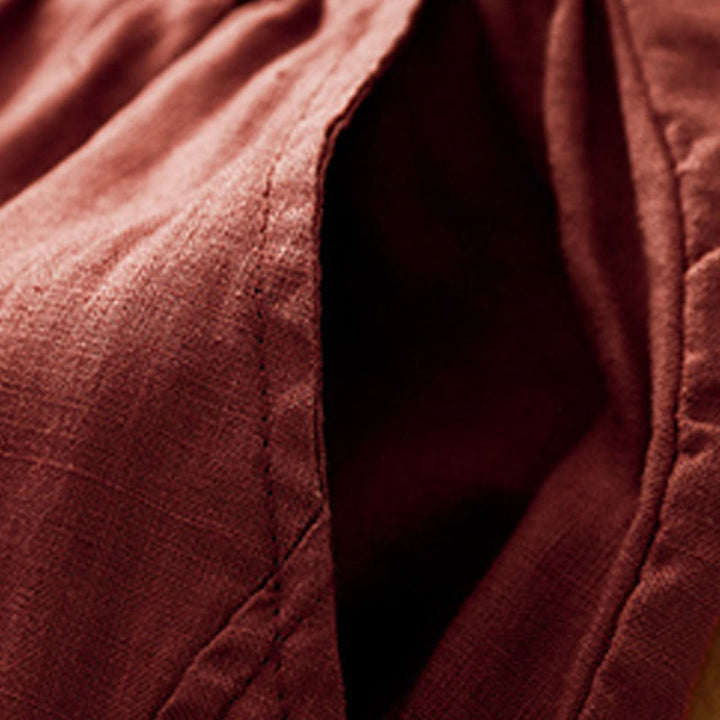 Pantalon court décontracté uni Buddha Stones pour femme, sarouel en coton et lin avec poches - image 16