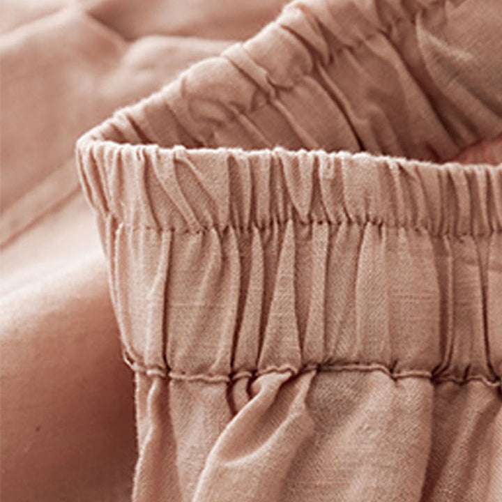 Pantalon court décontracté uni Buddha Stones pour femme, sarouel en coton et lin avec poches - image 23