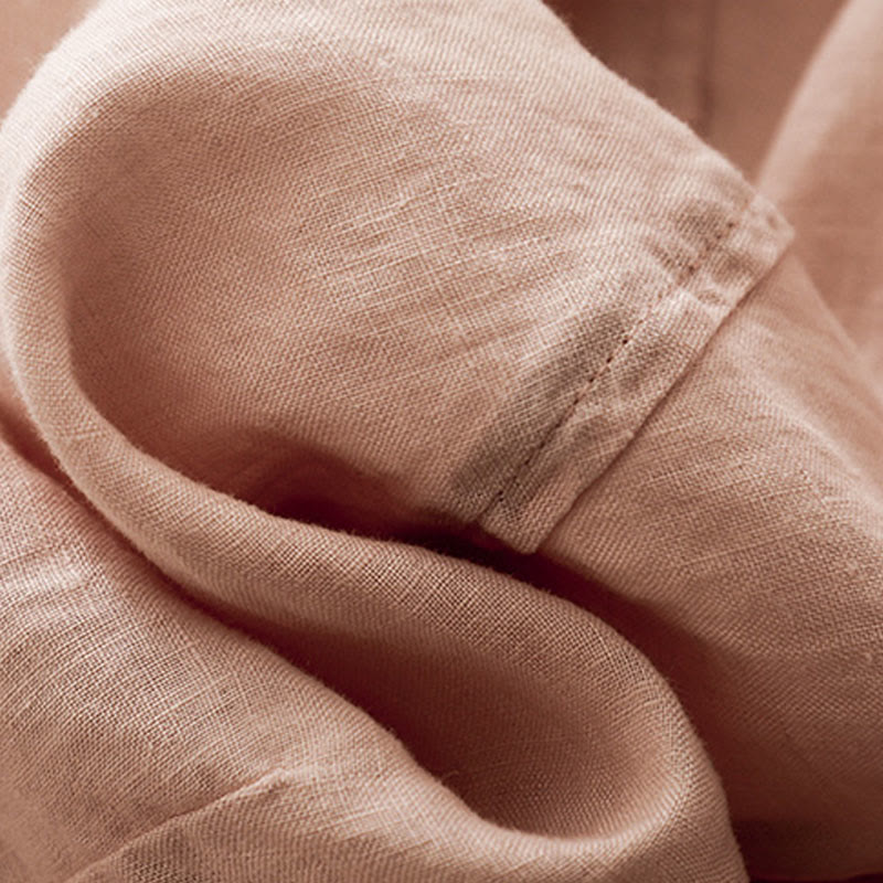 Pantalon court décontracté uni Buddha Stones pour femme, sarouel en coton et lin avec poches - image 27