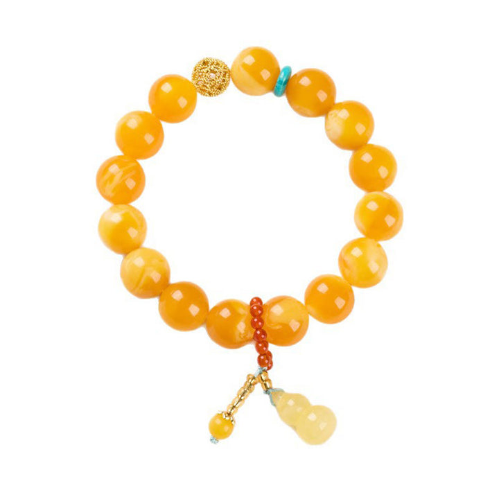 Bracelet de confiance multicouche en gourde d'ambre avec Buddha Stones - image 6