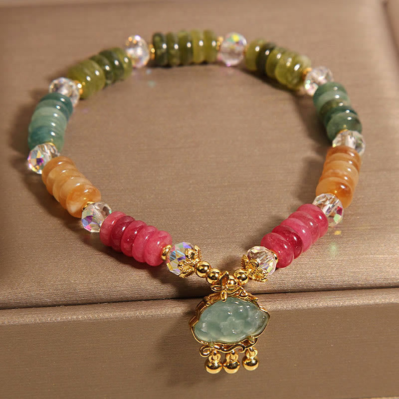 Bracelet de perles de boulier colorées en Buddha Stones , nuage de bon augure, tourmaline positive - image 6