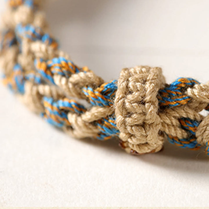 Bracelet tressé en perles dzi tibétaines faites à la main avec Buddha Stones - image 10