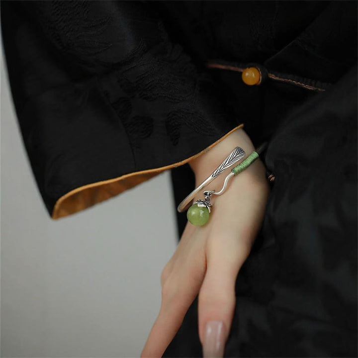 Bracelet manchette porte-bonheur en alliage de cuivre avec Buddha Stones - image 14