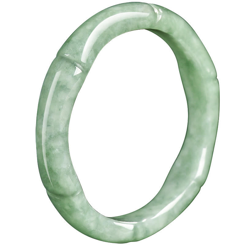 Bague d'abondance en jade et bambou naturel avec Buddha Stones - image 13