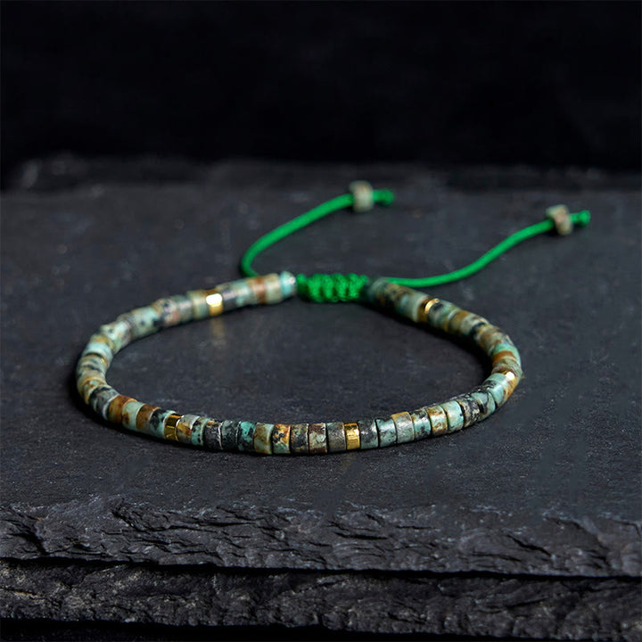 Bracelet de perles d'espacement de purification turquoise Buddha Stones