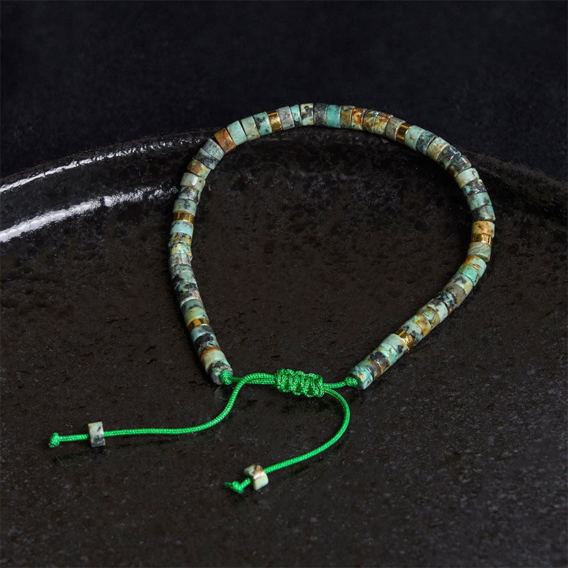 Bracelet de perles d'espacement de purification turquoise Buddha Stones