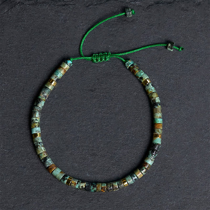Bracelet de perles d'espacement de purification turquoise Buddha Stones