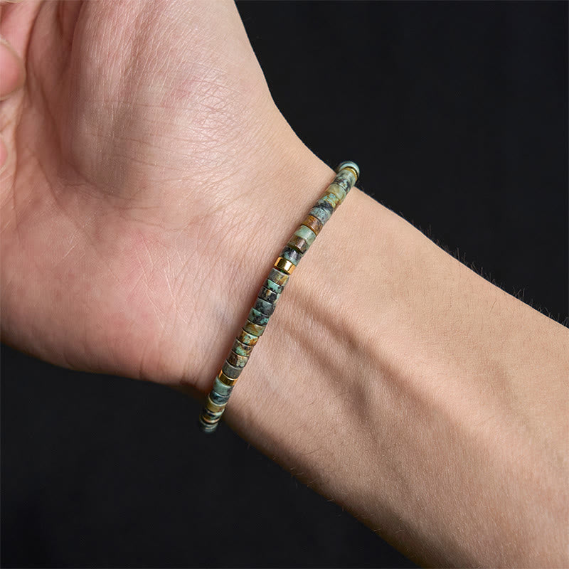 Bracelet de perles d'espacement de purification turquoise Buddha Stones