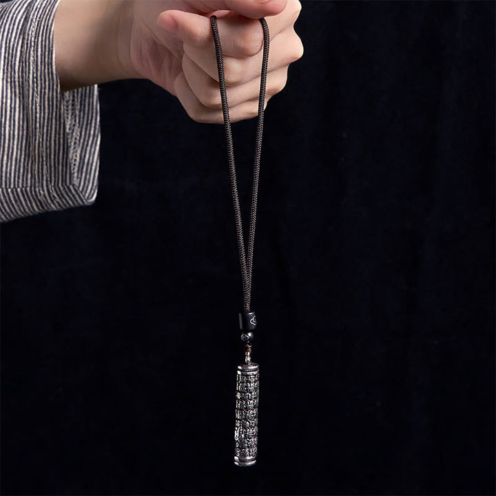 Buddha Stones Collier pendentif équilibre en cuivre avec motif de dragon Fu Character Dragon - image 8