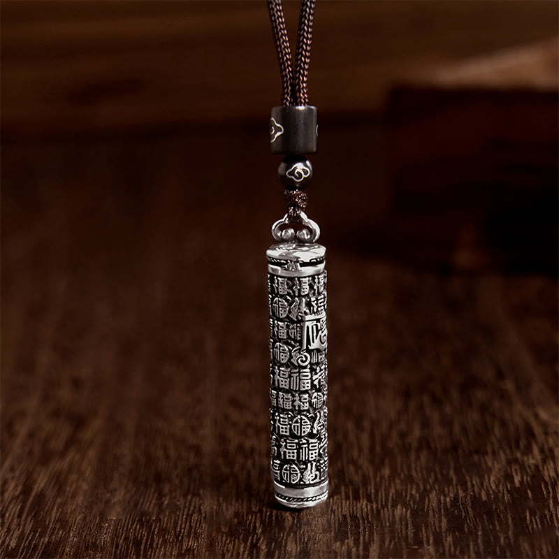 Buddha Stones Collier pendentif équilibre en cuivre avec motif de dragon Fu Character Dragon - Personnage Fu - image 5