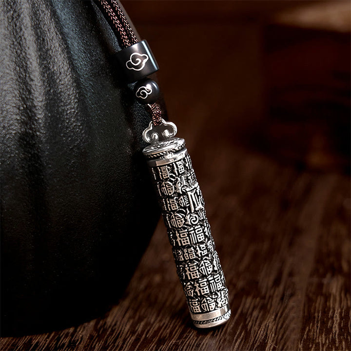 Buddha Stones Collier pendentif équilibre en cuivre avec motif de dragon Fu Character Dragon - image 6