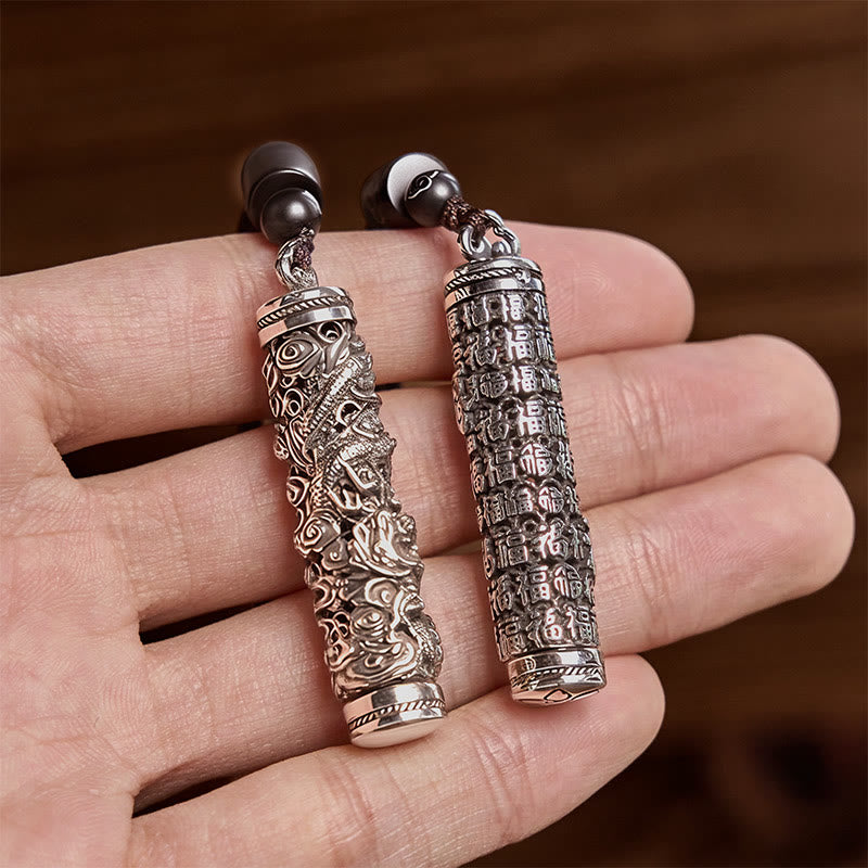 Buddha Stones Collier pendentif équilibre en cuivre avec motif de dragon Fu Character Dragon - image 11